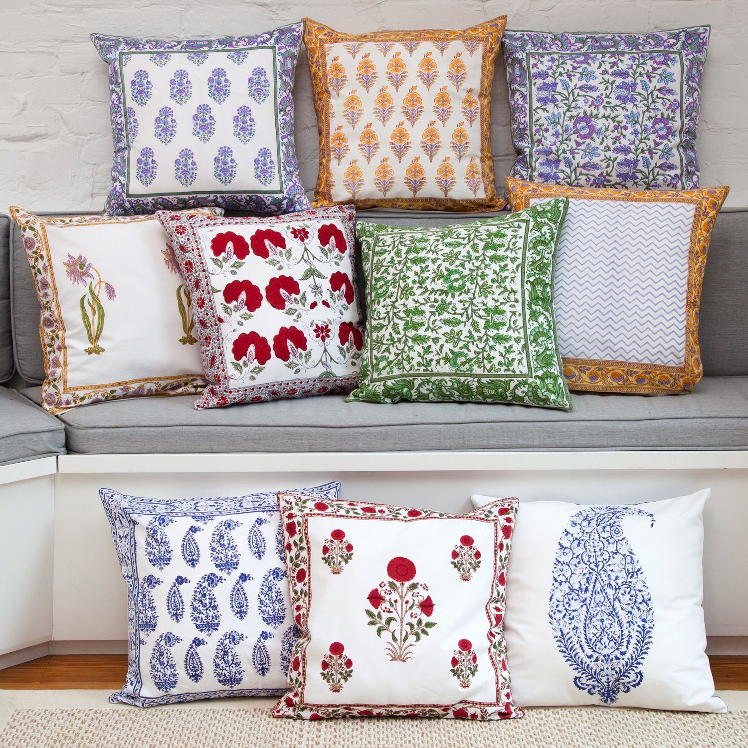 Block Print Pillow high quality Cover